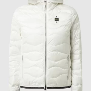 Blauer Usa Daunenjacke Mit Kapuze – Weiß 10