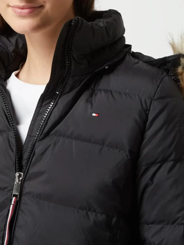 Tommy Hilfiger Daunenjacke Mit Webpelz – Schwarz 4