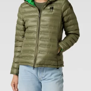 Blauer Usa Steppjacke Mit Label-Patch – Olivgrün 13