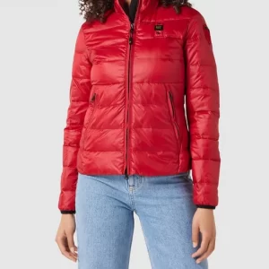 Blauer Usa Daunenjacke Mit Brand-Detail – Rot 13