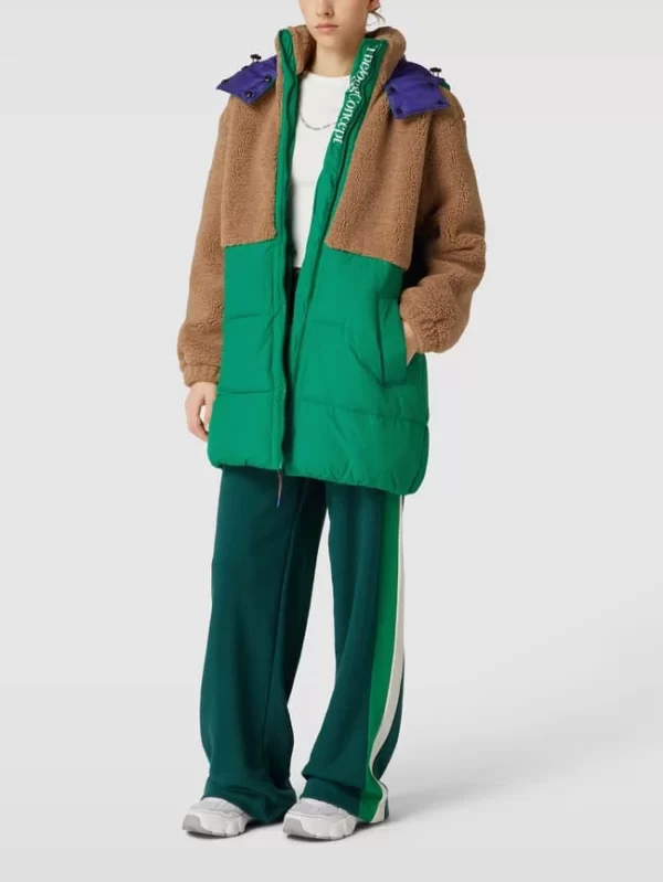 TheJoggConcept Steppjacke Mit Teddyfellbesatz Modell ‘AIDA’ – Grün 1