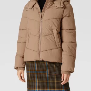Pieces Steppjacke Mit Kapuze – Taupe 13