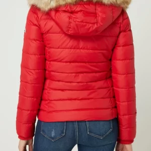 Tommy Jeans Daunenjacke Mit Webpelz – Rot 18