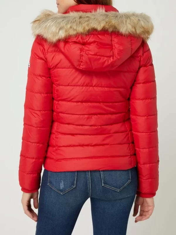 Tommy Jeans Daunenjacke Mit Webpelz – Rot 7