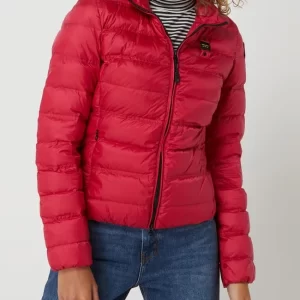 Blauer Usa Daunenjacke Mit Stehkragen – Pink 13