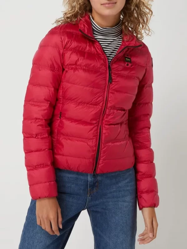 Blauer Usa Daunenjacke Mit Stehkragen – Pink 5