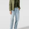 Blauer Usa Steppjacke Mit Label-Patch – Olivgrün 19