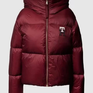 Tommy Hilfiger Daunenjacke Mit Label-Details – Bordeaux Rot 9