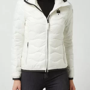 Blauer Usa Daunenjacke Mit Kapuze – Weiß 14
