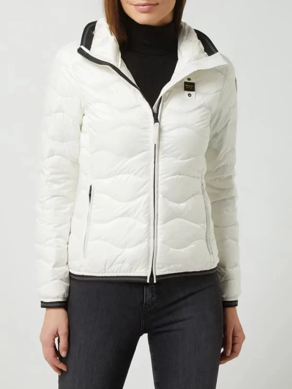 Blauer Usa Daunenjacke Mit Kapuze – Weiß 5
