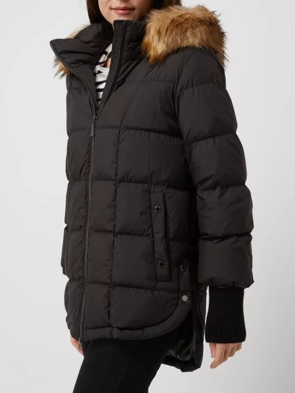 Comma Daunenjacke Mit Abnehmbarer Kapuze – Schwarz 5