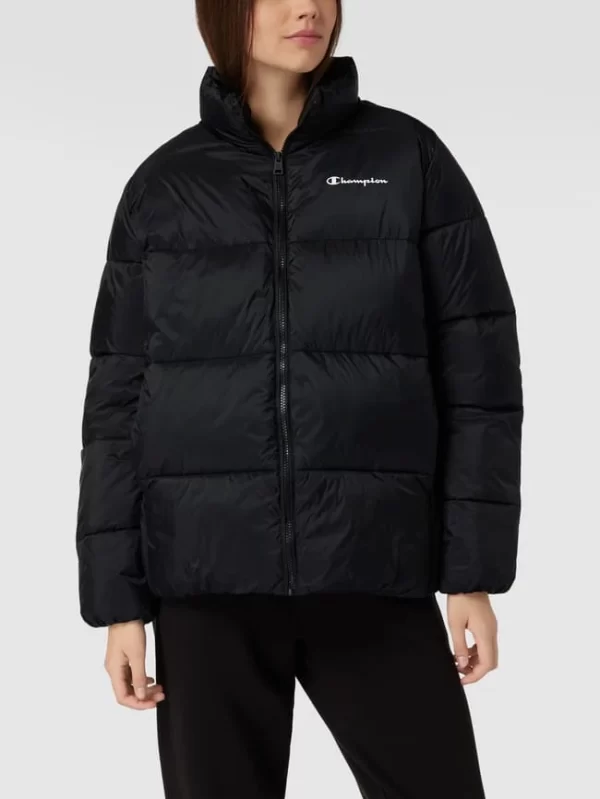 CHAMPION Steppjacke Mit Label-Print – Schwarz 5