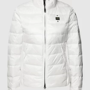 Blauer Usa Daunenjacke Mit Brand-Detail – Weiß 9