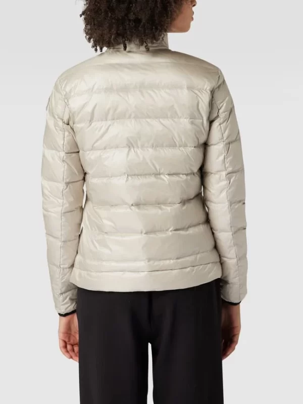 Blauer Usa Daunenjacke In Stepp-Optik – Silber 6