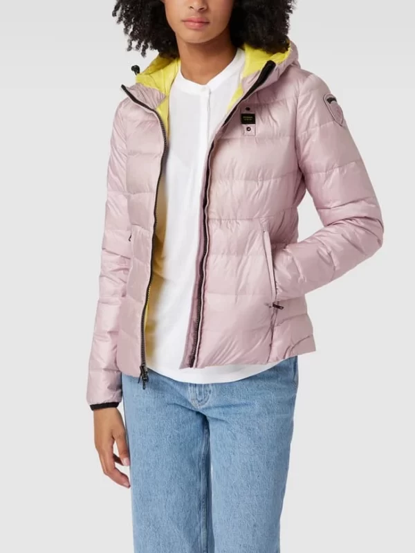 Blauer Usa Daunenjacke In Stepp-Optik – Flieder 5