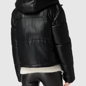 REVIEW Steppjacke In Leder-Optik – Schwarz 15