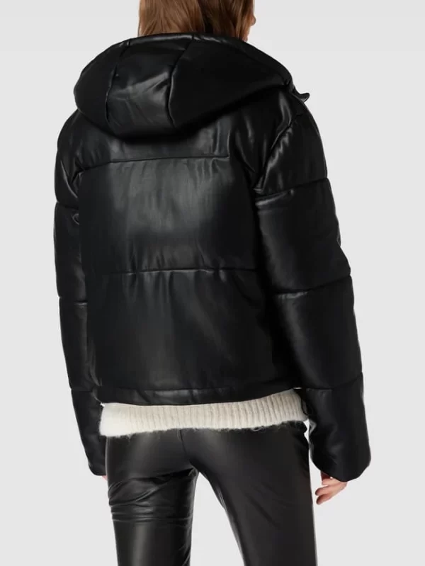 REVIEW Steppjacke In Leder-Optik – Schwarz 6