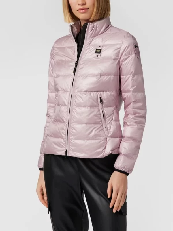 Blauer Usa Daunenjacke Mit Brand-Detail – Flieder 5