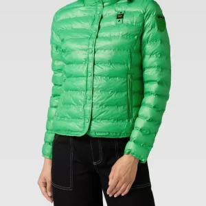 Blauer Usa Steppjacke Mit Label-Patch – Grün 13