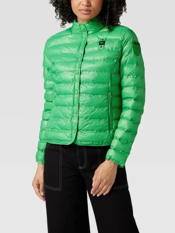 Blauer Usa Steppjacke Mit Label-Patch – Grün 5