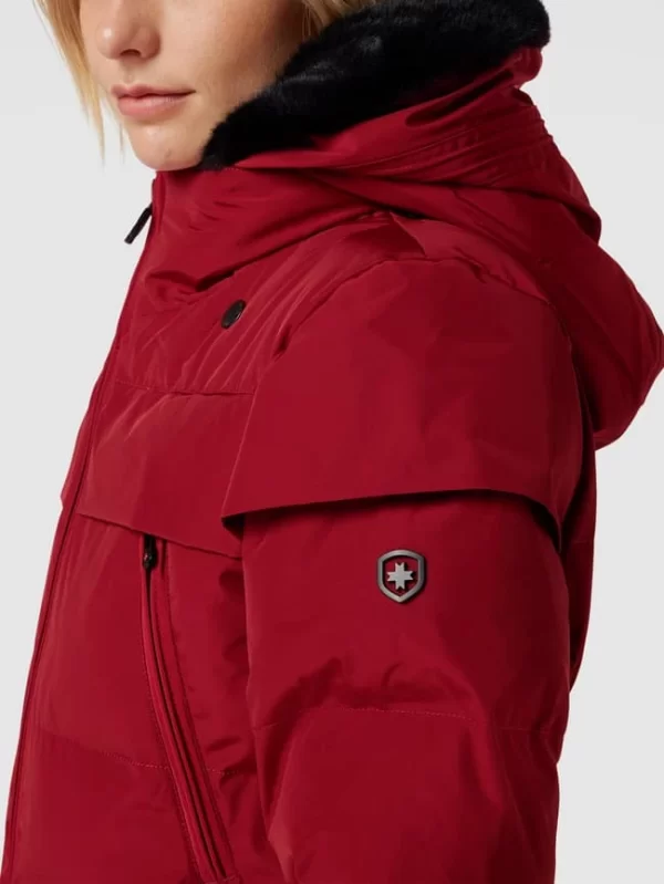 Wellensteyn Steppjacke Mit Kunstpelzkragen Modell ‘TIVANA 382’ – Dunkelrot 8