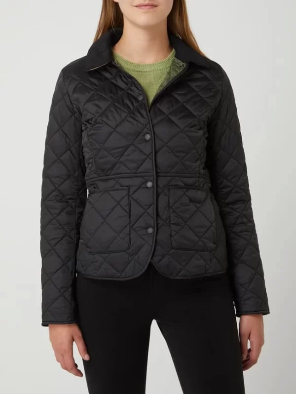 Barbour Steppjacke Mit Cordkragen Modell ‘Deveron’ – Schwarz 5