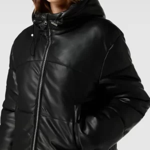 REVIEW Steppjacke In Leder-Optik – Schwarz 11