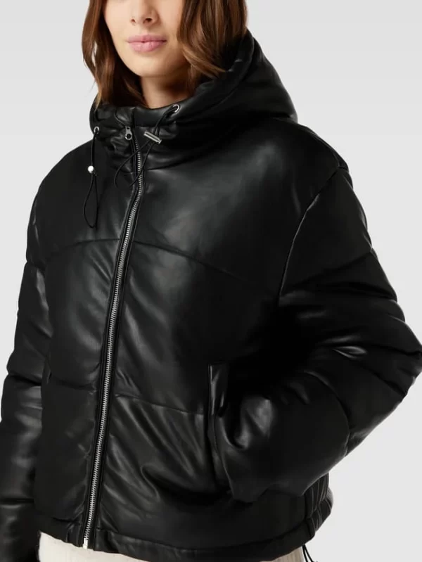 REVIEW Steppjacke In Leder-Optik – Schwarz 4