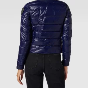 Blauer Usa Daunenjacke In Stepp-Optik – Marineblau 15