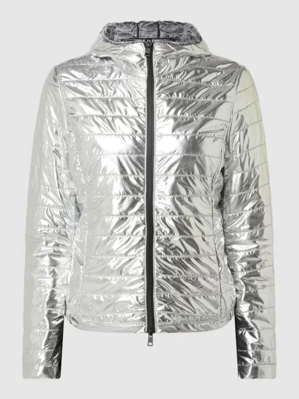 Freaky Nation Steppjacke Mit Kapuze – Silber 3