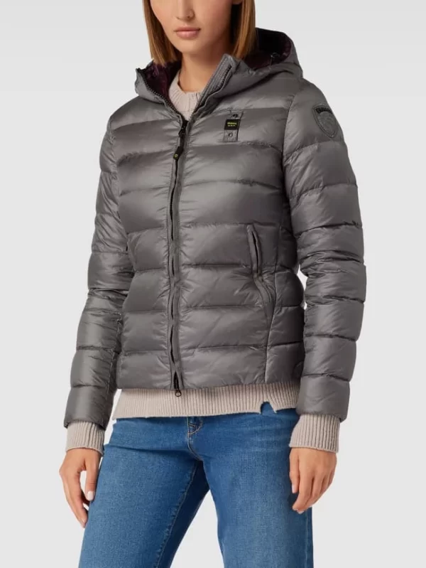 Blauer Usa Daunenjacke Mit Kapuze – Mittelgrau 5