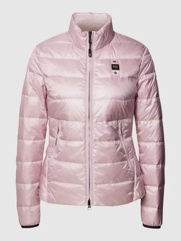 Blauer Usa Daunenjacke Mit Brand-Detail – Flieder 3