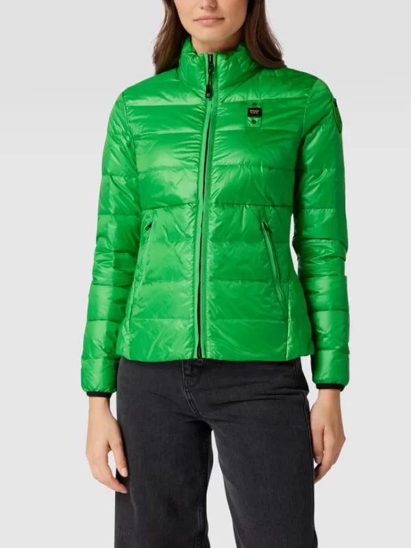 Blauer Usa Daunenjacke Mit Brand-Detail – Grün 5