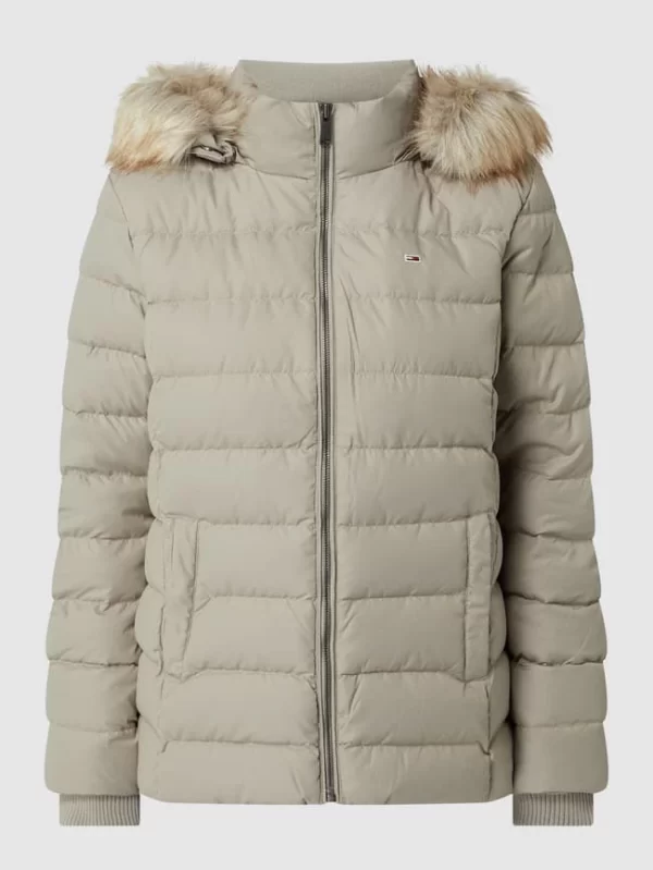 Tommy Jeans Daunenjacke Mit Webpelz – Beige 3