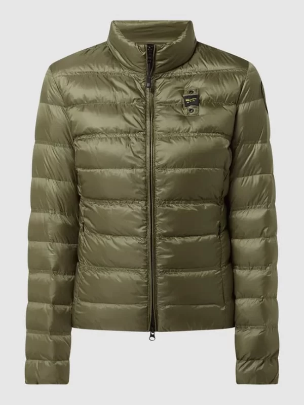 Blauer Usa Daunenjacke Mit Stehkragen – Olivgrün 3