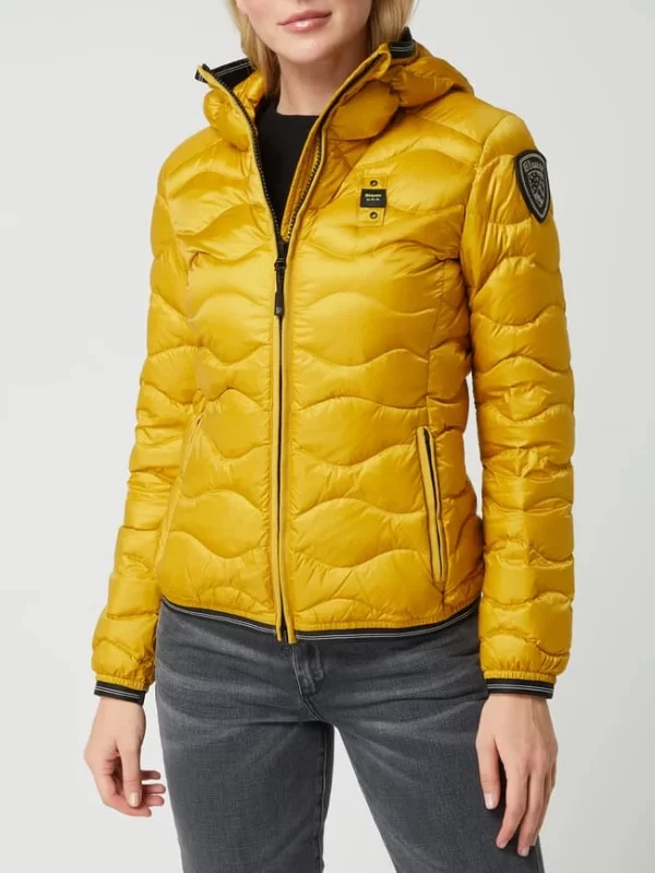 Blauer Usa Daunenjacke Mit Kapuze – Gelb 5