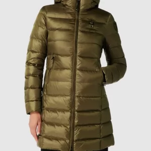 Blauer Usa Daunenjacke Mit Label-Patch – Olivgrün 13