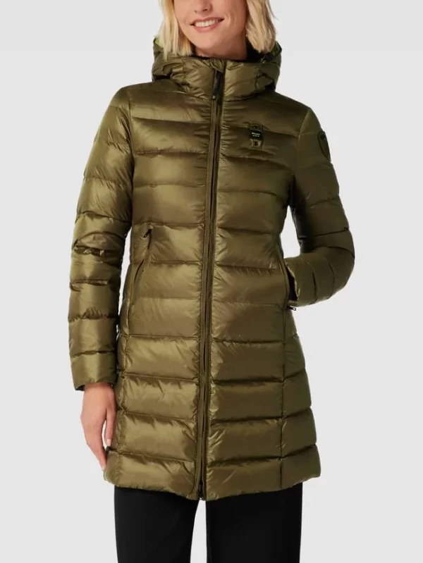 Blauer Usa Daunenjacke Mit Label-Patch – Olivgrün 5