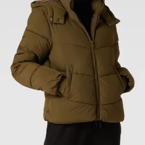Pieces Steppjacke Mit Kapuze – Olivgrün 13
