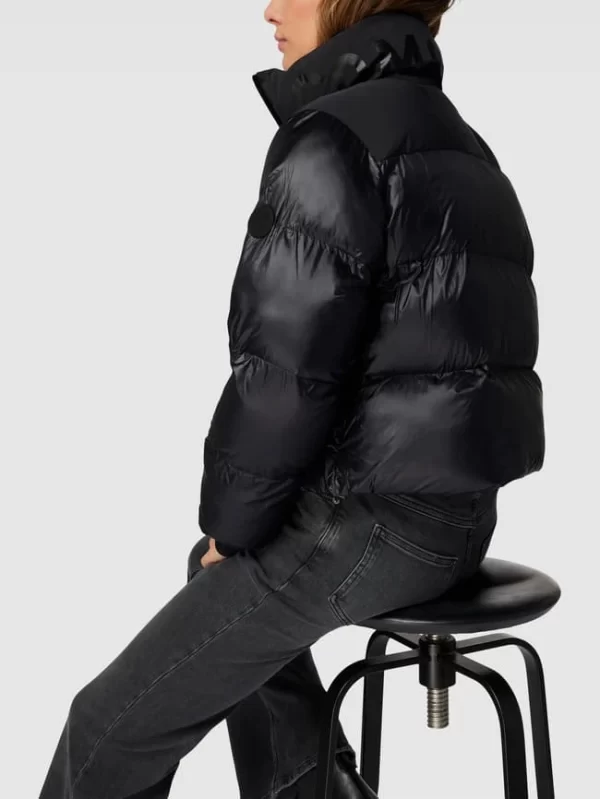 No.1 Como Steppjacke Mit Label-Print Modell ‘KATIE’ – Schwarz 4