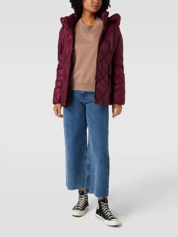 Gerry Weber Edition Steppjacke Mit Reißverschlusstaschen – Bordeaux Rot 1