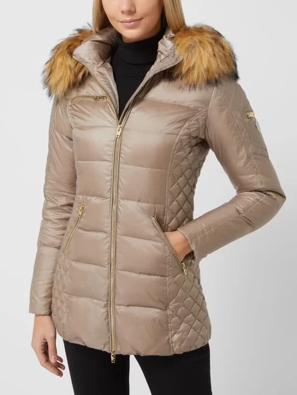 ROCKANDBLUE Daunenjacke Mit Webpelz Modell ‘Eve’ – Taupe 5