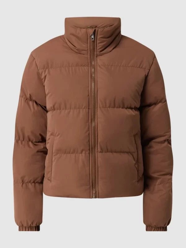 URBAN CLASSICS Cropped Steppjacke Mit Stehkragen – Camel 3