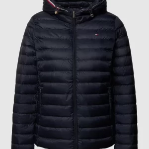 Tommy Hilfiger Daunenjacke In Stepp-Optik Mit Kapuze – Marineblau 9