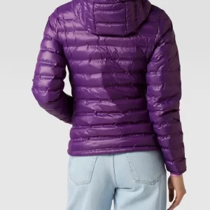 Blauer Usa Steppjacke Mit Label-Patch – Lila 15