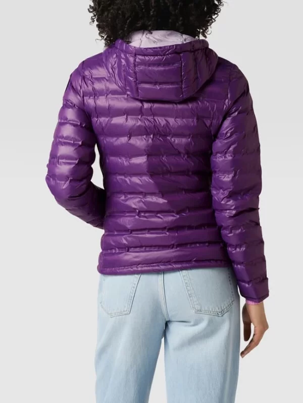 Blauer Usa Steppjacke Mit Label-Patch – Lila 6