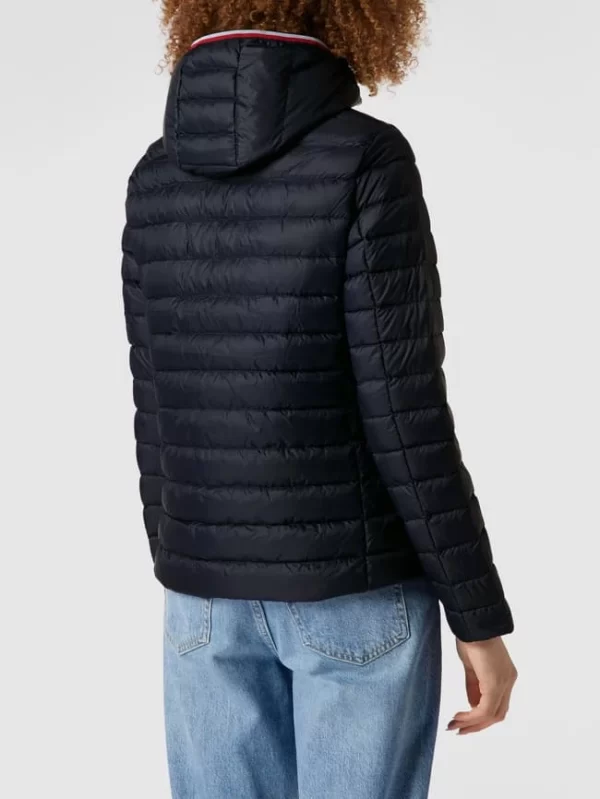 Tommy Hilfiger Daunenjacke In Stepp-Optik Mit Kapuze – Marineblau 6