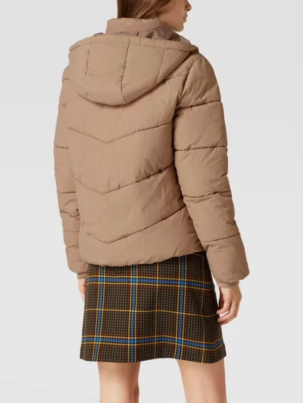 Pieces Steppjacke Mit Kapuze – Taupe 6