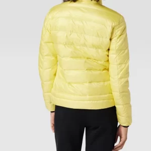 Blauer Usa Daunenjacke In Stepp-Optik – Gelb 15