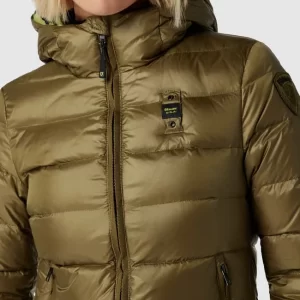 Blauer Usa Daunenjacke Mit Label-Patch – Olivgrün 11